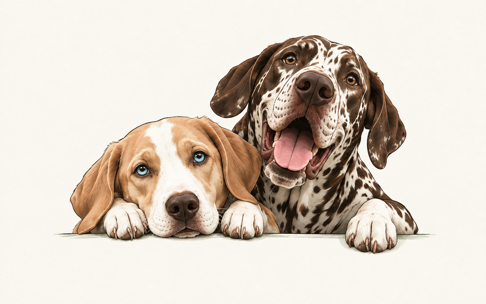 Sawyer and Cowboy, two dogs who helped inspire Hardly Notable