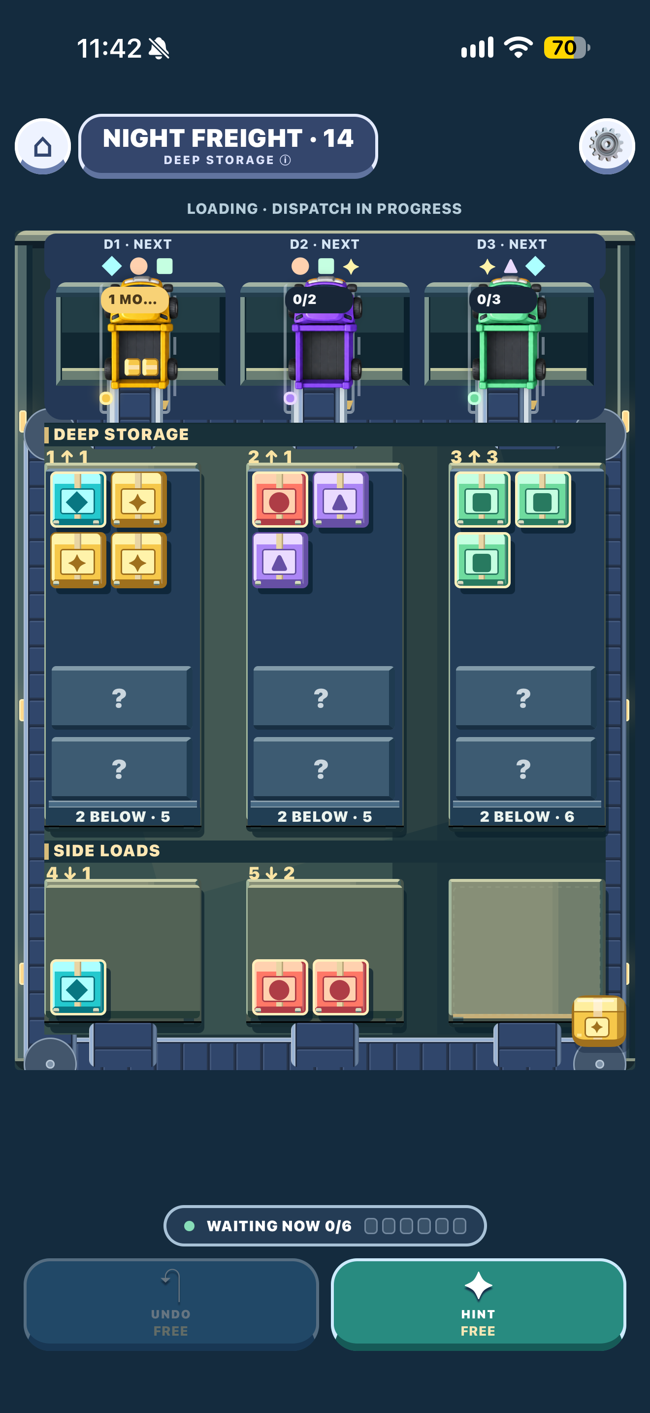 Night Shift submitted iPhone build: Deep Storage freight puzzle